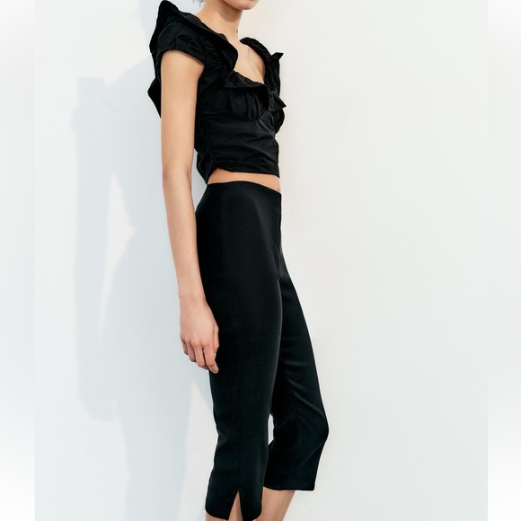 ZARA RUFFLED STRETCH TOP - Picture 11 of 14